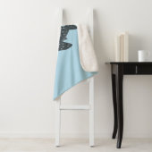 Schudwalvishaai blij met cartoon illustratie sherpa deken (In situ)