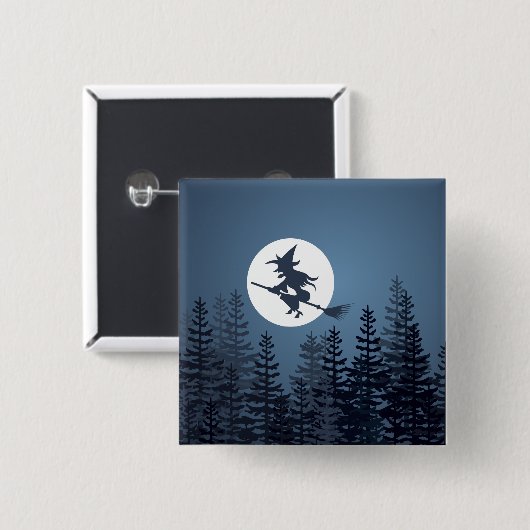 Schuffe, volle man. vierkante button 5,1 cm (Voorkant /achterkant)