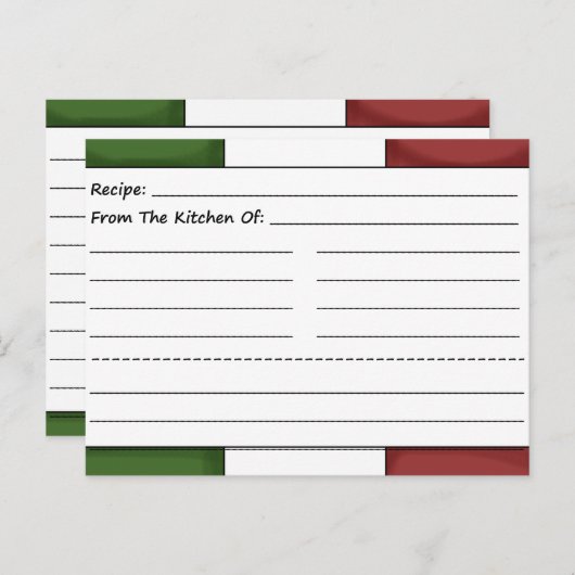 Schuffel Blank Recipe Kaarten (Voorkant / Achterkant)