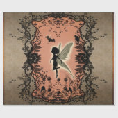 Schuffeldemper silhouet met gloeiende schil cadeaupapier (Vlak)