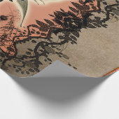 Schuffeldemper silhouet met gloeiende schil cadeaupapier (Hoek)