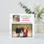 Schufjaar Funny Pet Dog Foto Xmas Letter Feestdagenkaart (Staand voorkant)