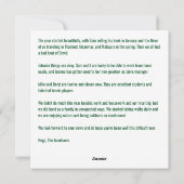 Schufjaar Funny Pet Dog Foto Xmas Letter Feestdagenkaart (Achterkant)