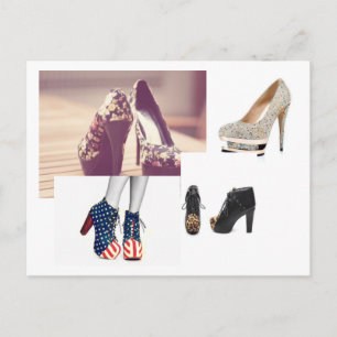 schuh Postkarte Briefkaart