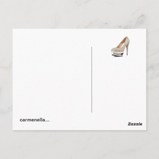 schuh- Postkarte Briefkaart (Achterkant)