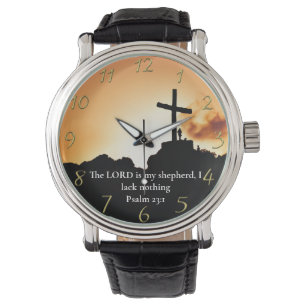 Schuif 23:1 kruis op een berg horloge