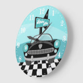 Schuif 50s-station naar het thuisdecor grote klok (Hoek)