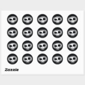 Schuif aan de kop ronde sticker (Vel)