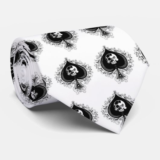 Schuif Ace of Spades Stropdas (Opgerold)