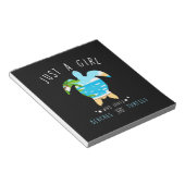 Schuif alleen maar een meisje dat van beken en sch notitieblok (Schuin)