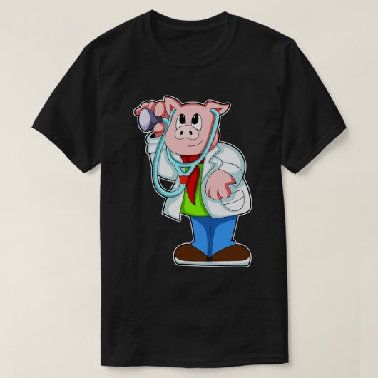 Schuif als Doctor met Stethoscoop T-shirt (Design voorkant)