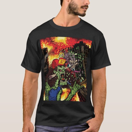 Schuif als een maniak - bedekking kunst met rug lo t-shirt (Voorkant)