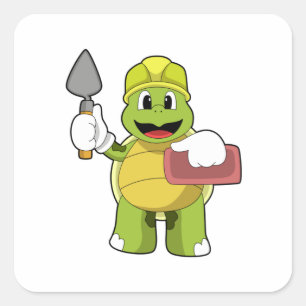 Schuif als Mason met Stone Vierkante Sticker