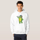 Schuif als piloot met papieren vliegtuig hoodie (Voorkant volledig)