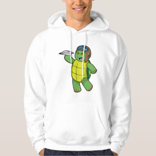 Schuif als piloot met papieren vliegtuig hoodie