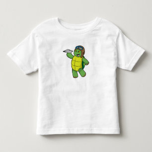 Schuif als piloot met papieren vliegtuig kinder shirts