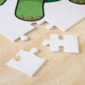 Schuif als piloot met papieren vliegtuig legpuzzel (Zijkant)