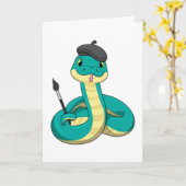 Schuif als Schilder met de borstel van de Verf Kaart (Gele Bloem)