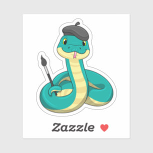 Schuif als Schilder met de borstel van de Verf Sticker