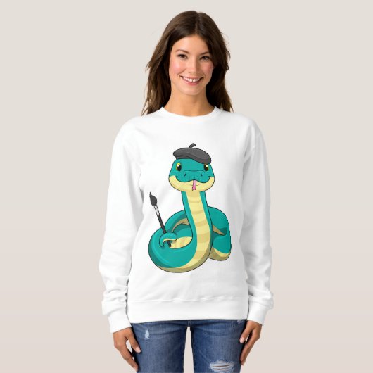 Schuif als Schilder met de borstel van de Verf Trui (Voorkant volledig)