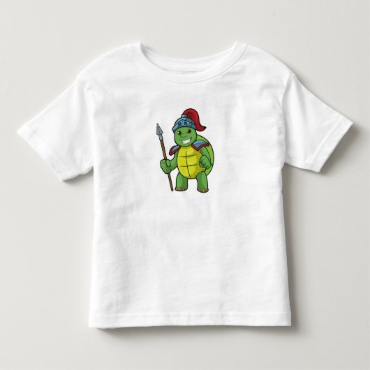 Schuif als Warrior met Spear & Helmet Kinder Shirts (Voorkant)