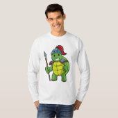 Schuif als Warrior met Spear & Helmet T-shirt (Voorkant volledig)