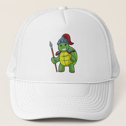 Schuif als Warrior met Spear & Helmet Trucker Pet (Voorkant)