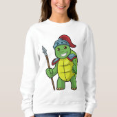 Schuif als Warrior met Spear & Helmet Trui (Voorkant)