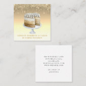 Schuif Baker Platinum Gold Glitter Drivers Vierkante Visitekaartje (Voorkant / Achterkant)