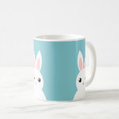 Schuif bunnies op blauwe achtergrond Mok (Voorkant rechts)