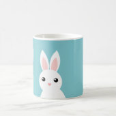 Schuif bunnies op blauwe achtergrond Mok (Center)