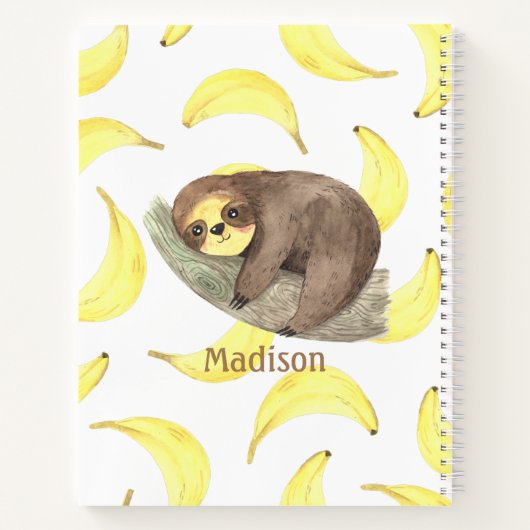 Schuif de grot op een bijkantoor Bananas Animal Na Notitieboek (Achterkant)