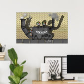 Schuif de machine poster (Thuiskantoor)