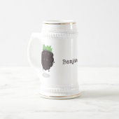 Schuif de paarse cartoon van de braam. bierpul (Voorkant links)