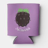 Schuif de paarse cartoon van de braam. blikjeskoeler (Voorkant)