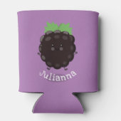 Schuif de paarse cartoon van de braam. blikjeskoeler (Achterkant)