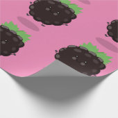 Schuif de paarse cartoon van de braam. cadeaupapier (Hoek)