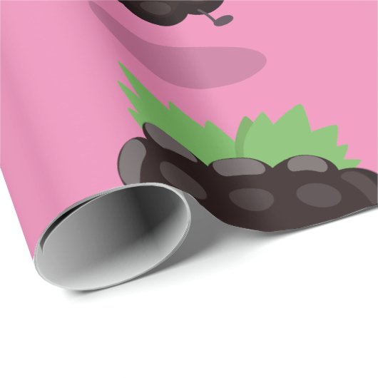 Schuif de paarse cartoon van de braam. cadeaupapier (Rol Hoek)