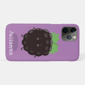 Schuif de paarse cartoon van de braam. Case-Mate iPhone case (Achterkant (horizontaal))