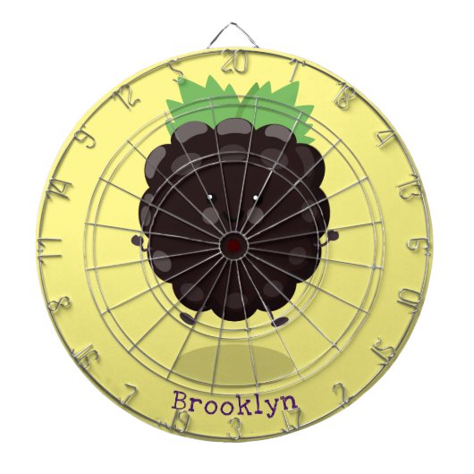 Schuif de paarse cartoon van de braam. dartbord (Voorkant)