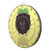 Schuif de paarse cartoon van de braam. dartbord (Voorkant Rechts)