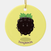 Schuif de paarse cartoon van de braam. keramisch ornament (Voorkant)