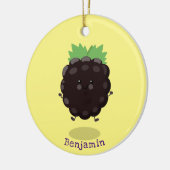 Schuif de paarse cartoon van de braam. keramisch ornament (Links)