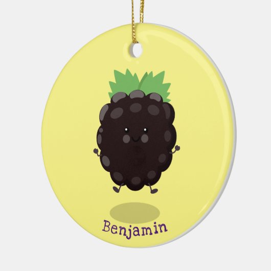 Schuif de paarse cartoon van de braam. keramisch ornament (Links)