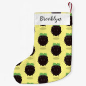 Schuif de paarse cartoon van de braam. kleine kerstsok (Achterkant)