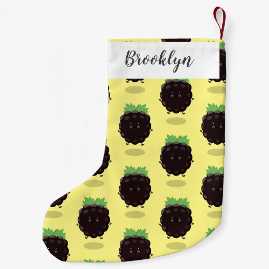 Schuif de paarse cartoon van de braam. kleine kerstsok (Achterkant)