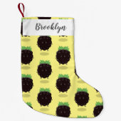 Schuif de paarse cartoon van de braam. kleine kerstsok (Voorkant)