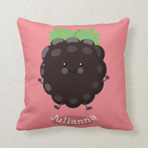 Schuif de paarse cartoon van de braam. kussen