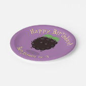 Schuif de paarse cartoon van de braam. papieren bordje (Gekanteld)