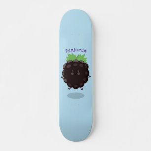 Schuif de paarse cartoon van de braam. persoonlijk skateboard